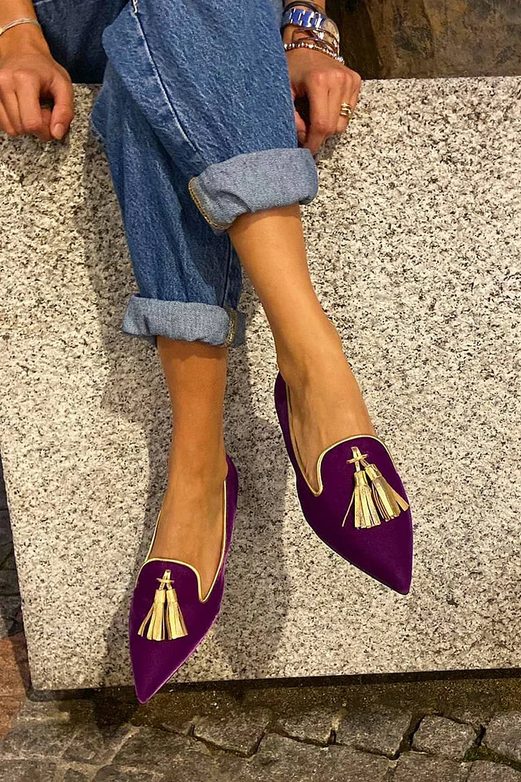 Portia - Mocasines con flecos boho