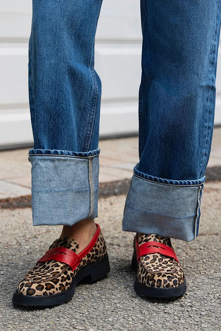 Roxie - Mocasines con estampado animal