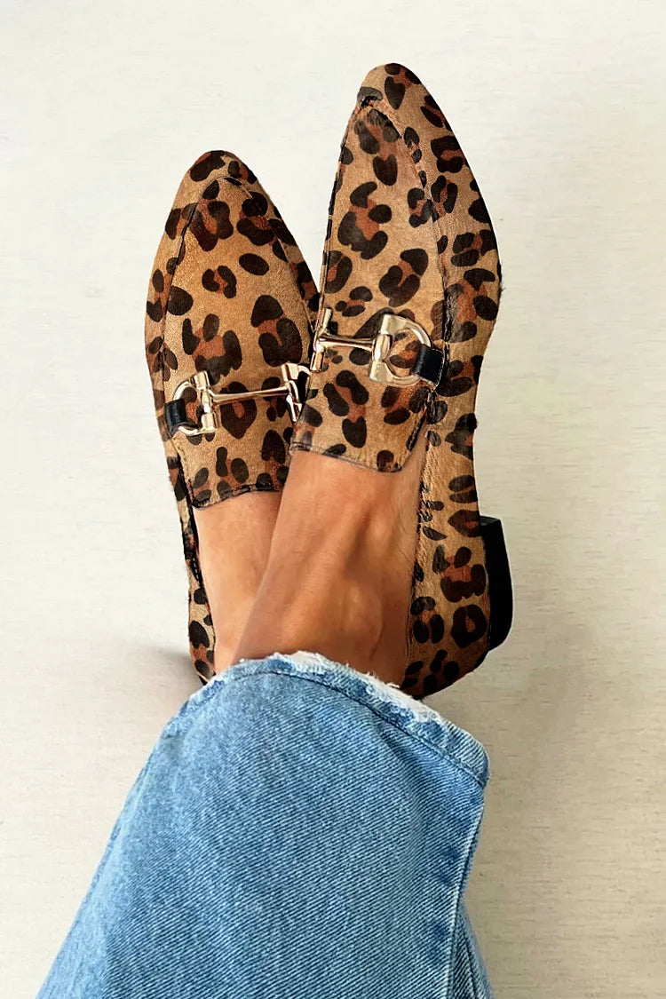 Gia - Mocasines Elegantes de leopardo