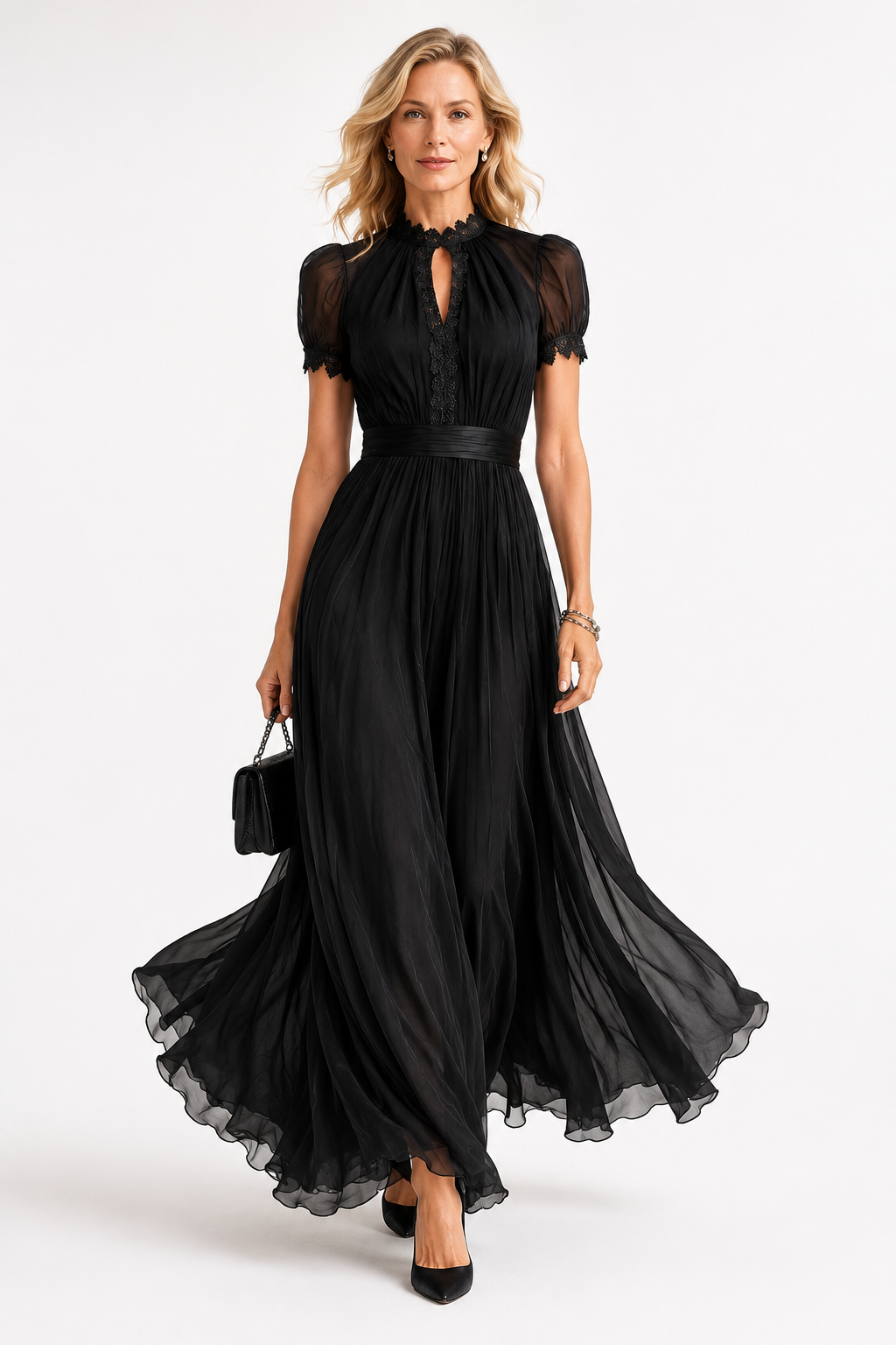 Camilla | Vestido Maxi de Chiffon Elegante