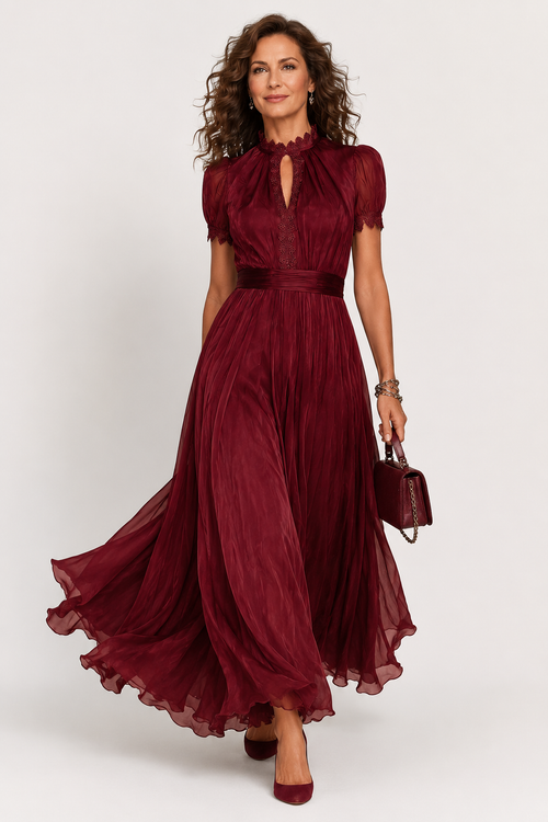 Camilla | Vestido Maxi de Chiffon Elegante