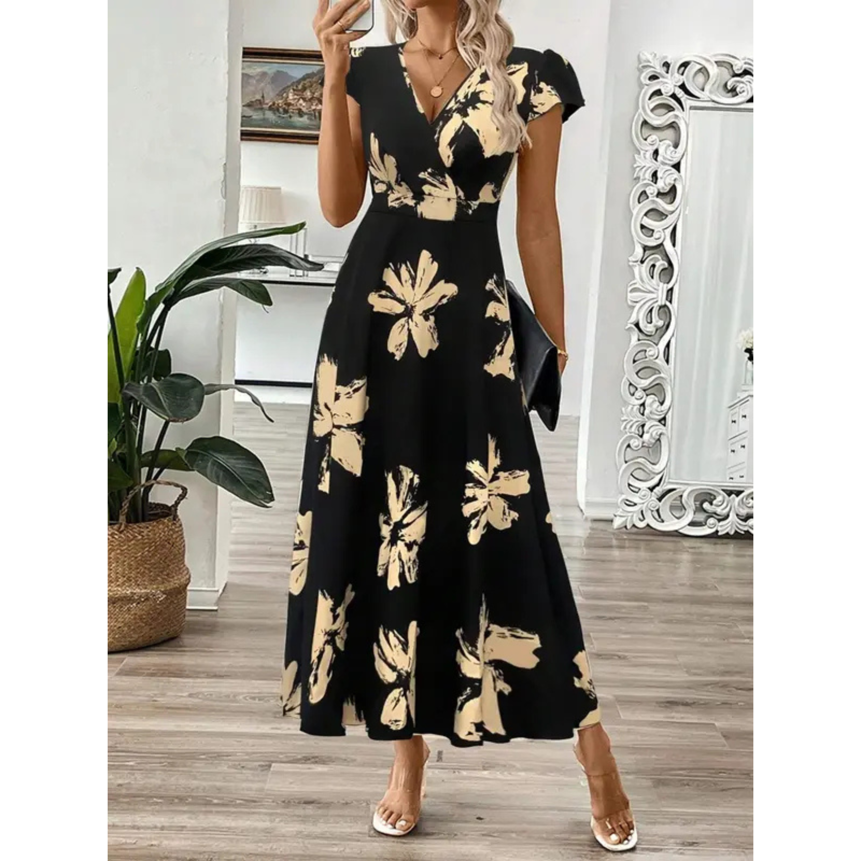 Elena™ | Vestido Elegante con Hojas
