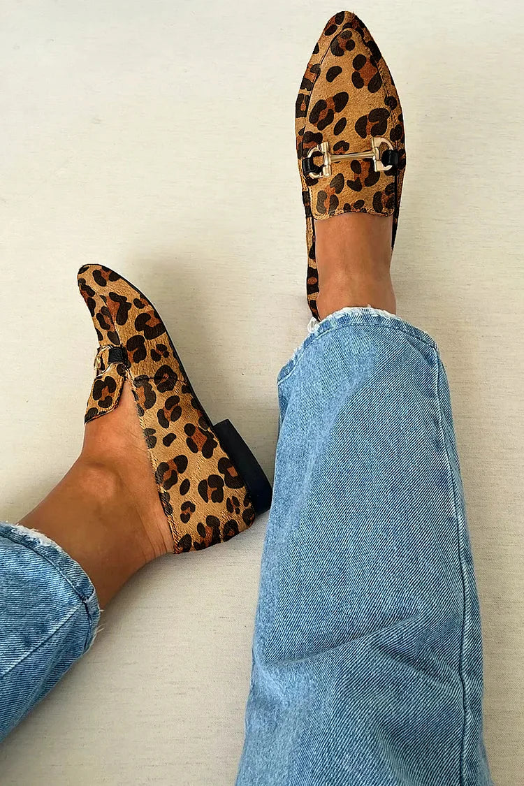 Gia - Mocasines Elegantes de leopardo