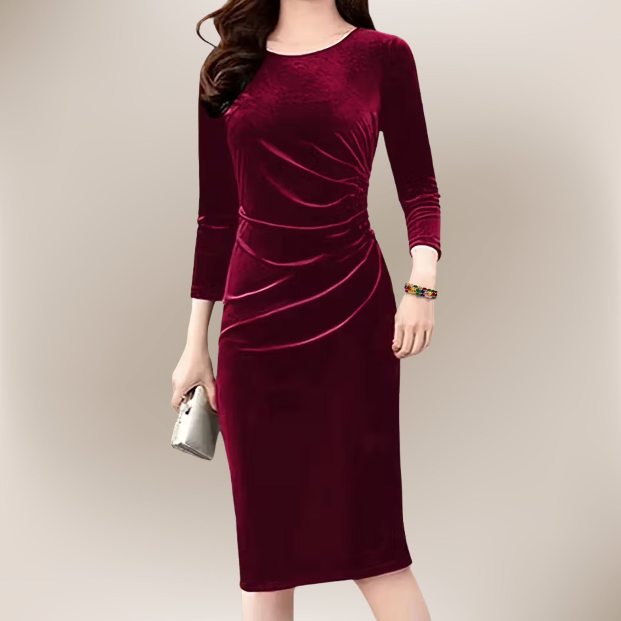 Elvira™ | Vestido de Terciopelo Ajustado