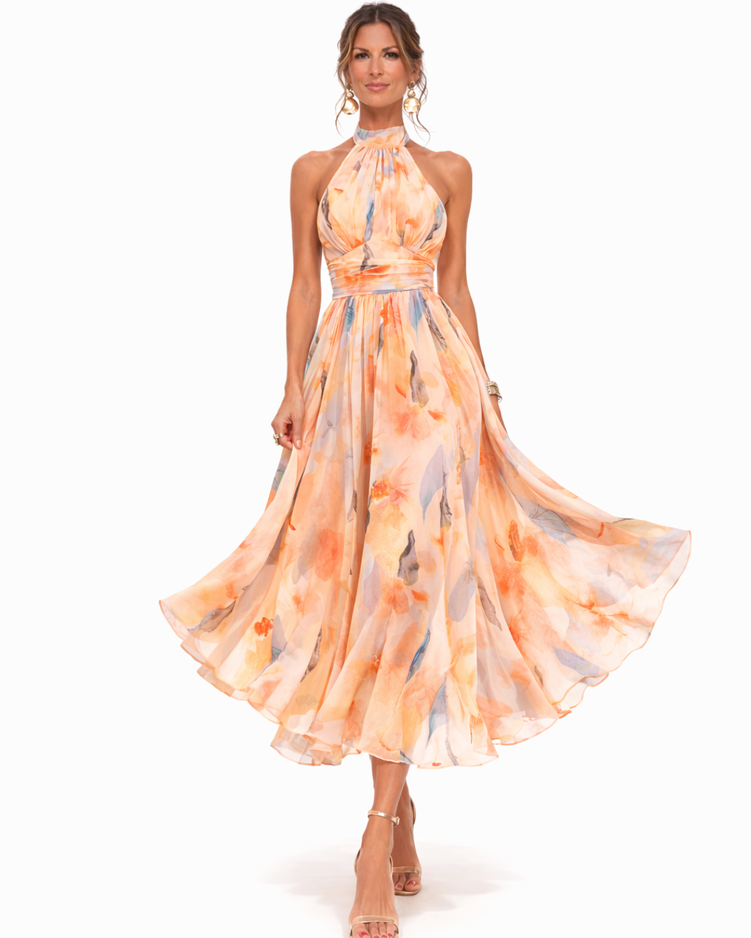 Aurora | Vestido con cuello halter