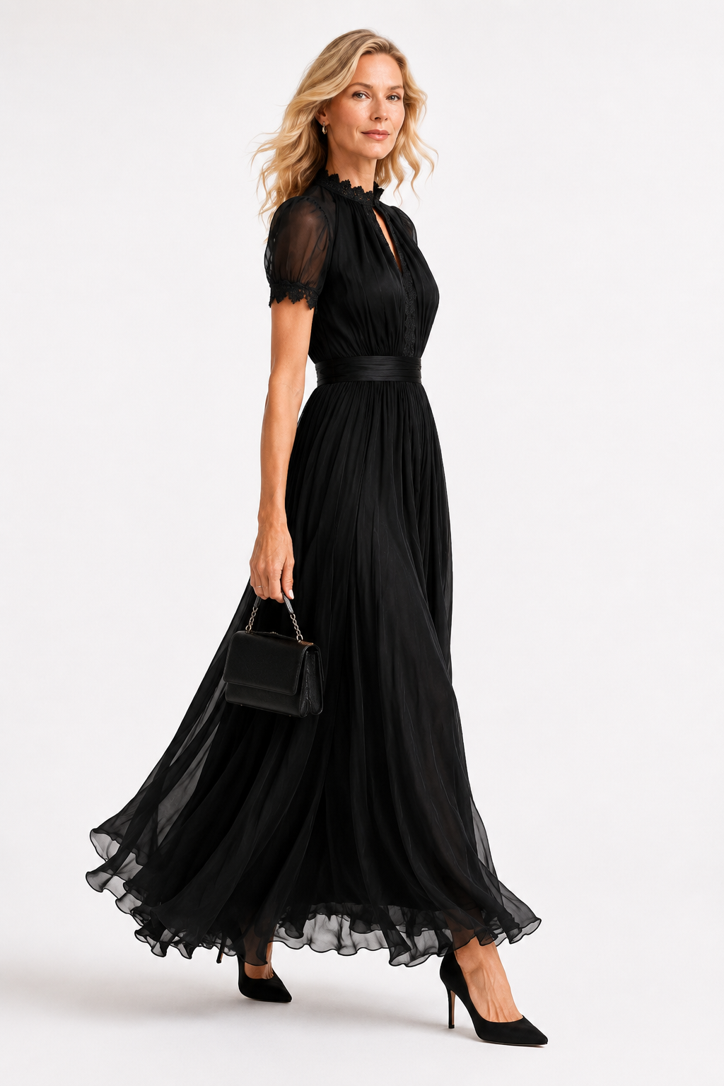 Camilla | Vestido Maxi de Chiffon Elegante