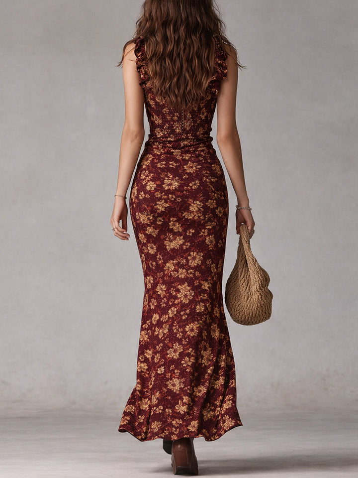 María | Vestido midi bohemio de estilo retro