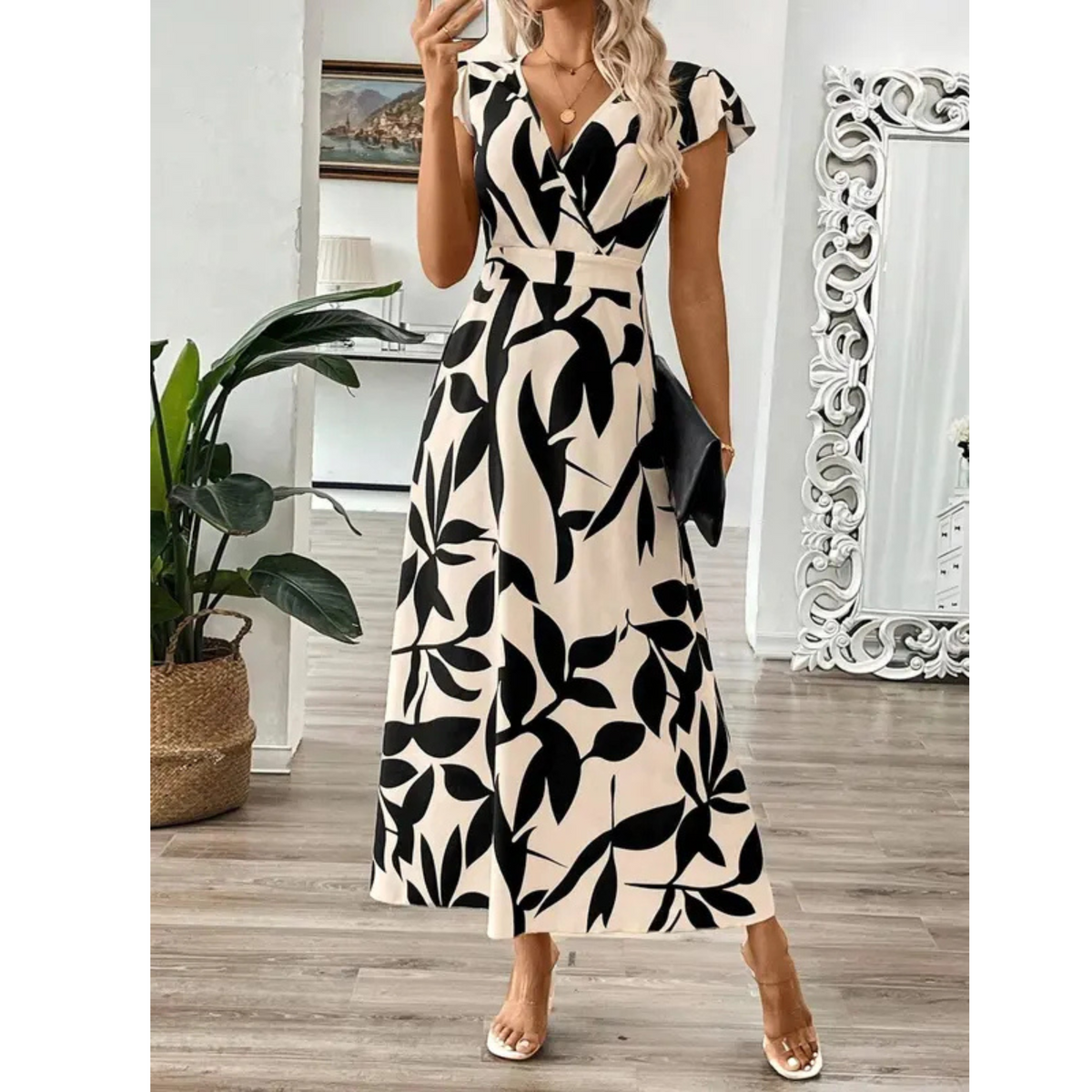 Elena™ | Vestido Elegante con Hojas