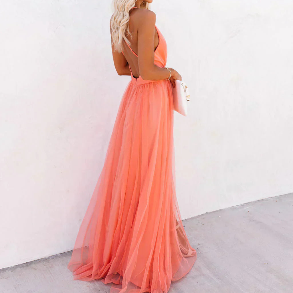 Ginevra | Maxivestido en Coral