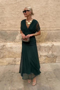 Valentina - Vestido Maxi de Fiesta Elegante con Escote en V