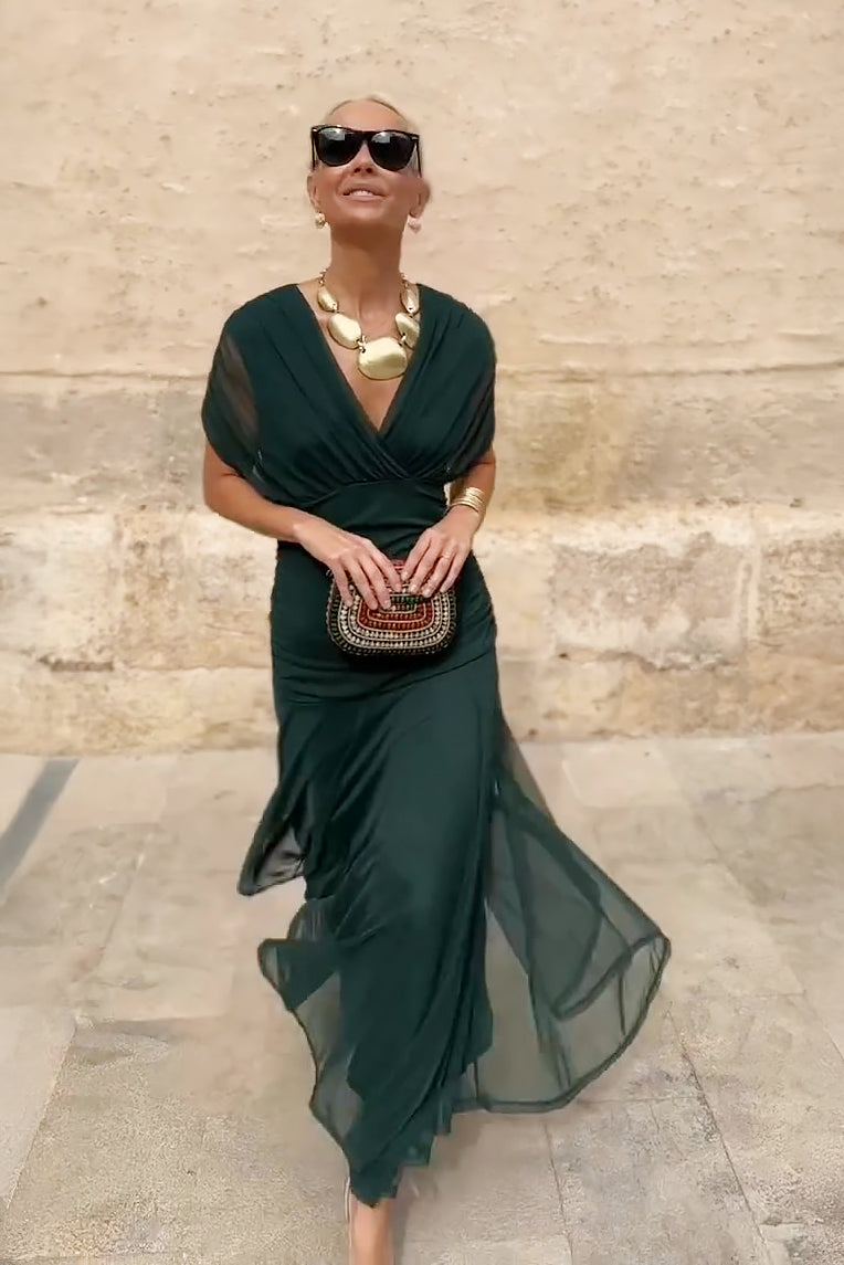 Valentina - Vestido Maxi de Fiesta Elegante con Escote en V