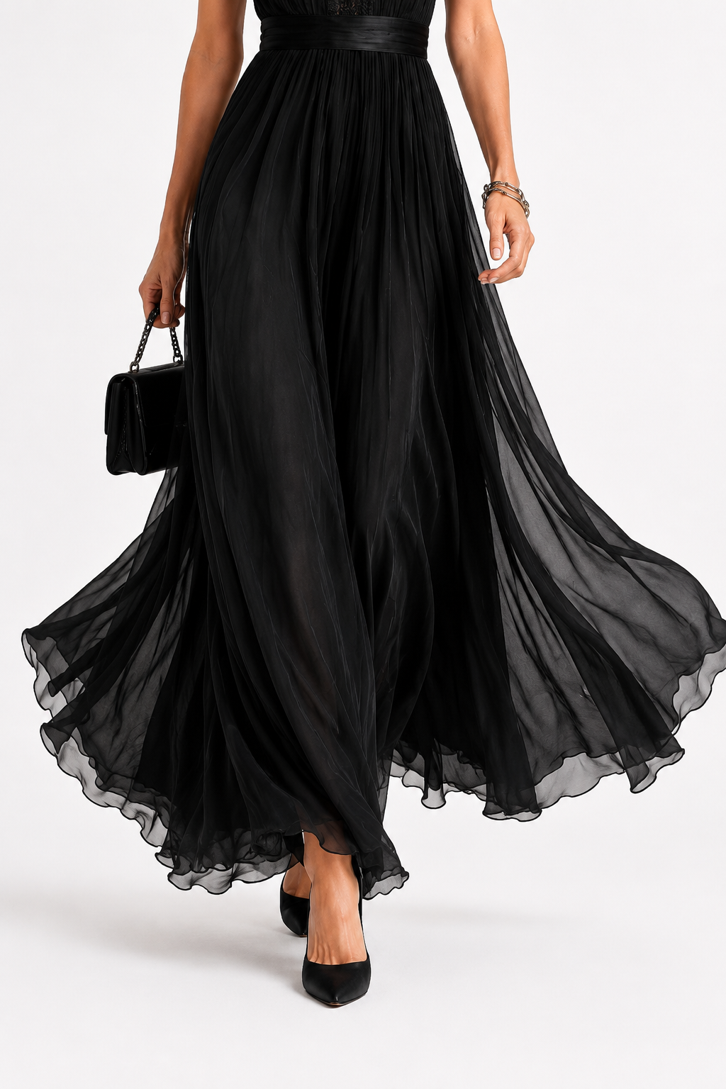 Camilla | Vestido Maxi de Chiffon Elegante