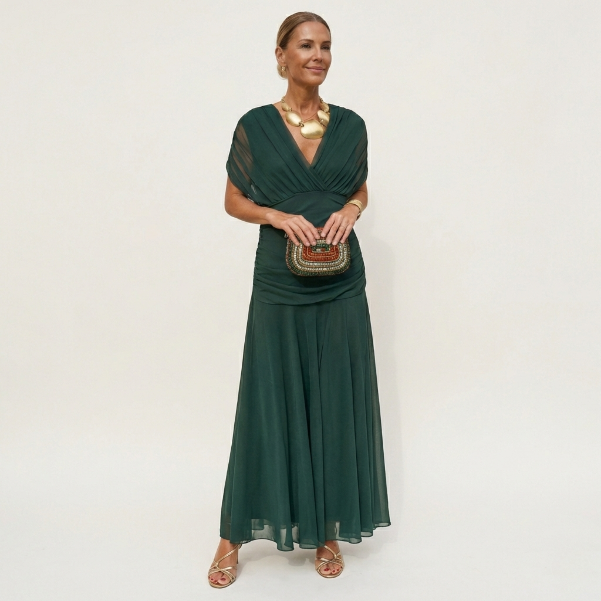 Alondra™ | Vestido Largo Floral con Escote en V