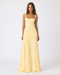 Reina | Maxivestido con Escote Cuadrado Fruncido