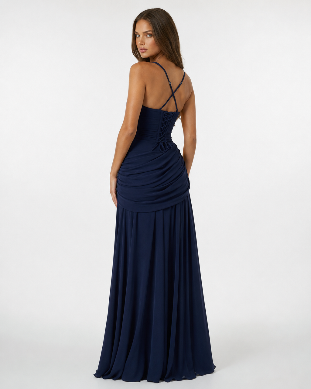 Reina | Maxivestido con Escote Cuadrado Fruncido