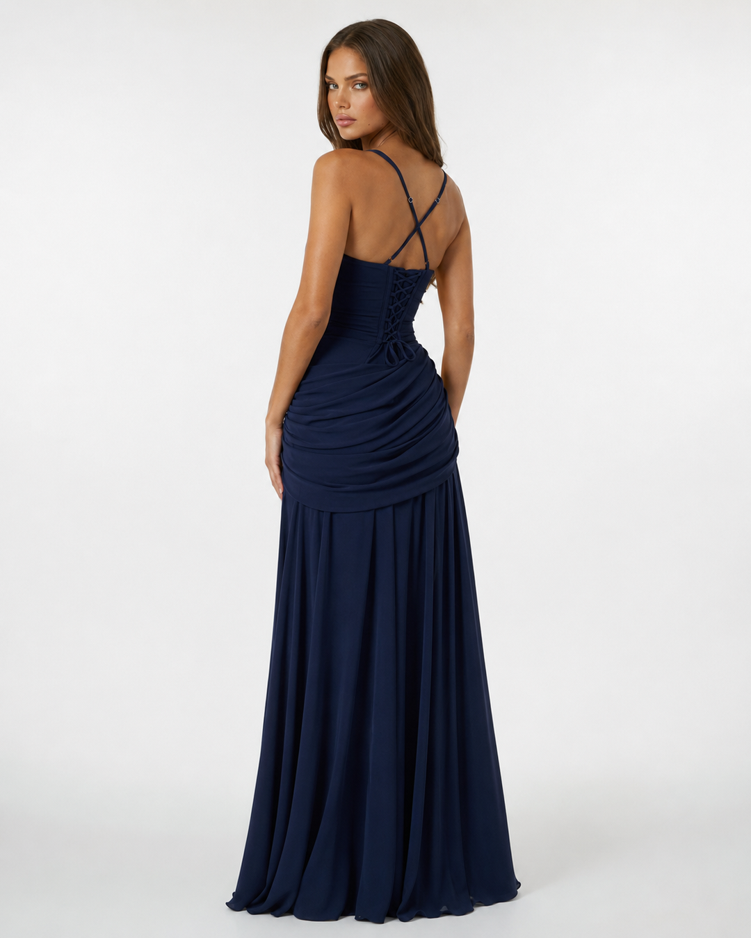 Reina | Maxivestido con Escote Cuadrado Fruncido