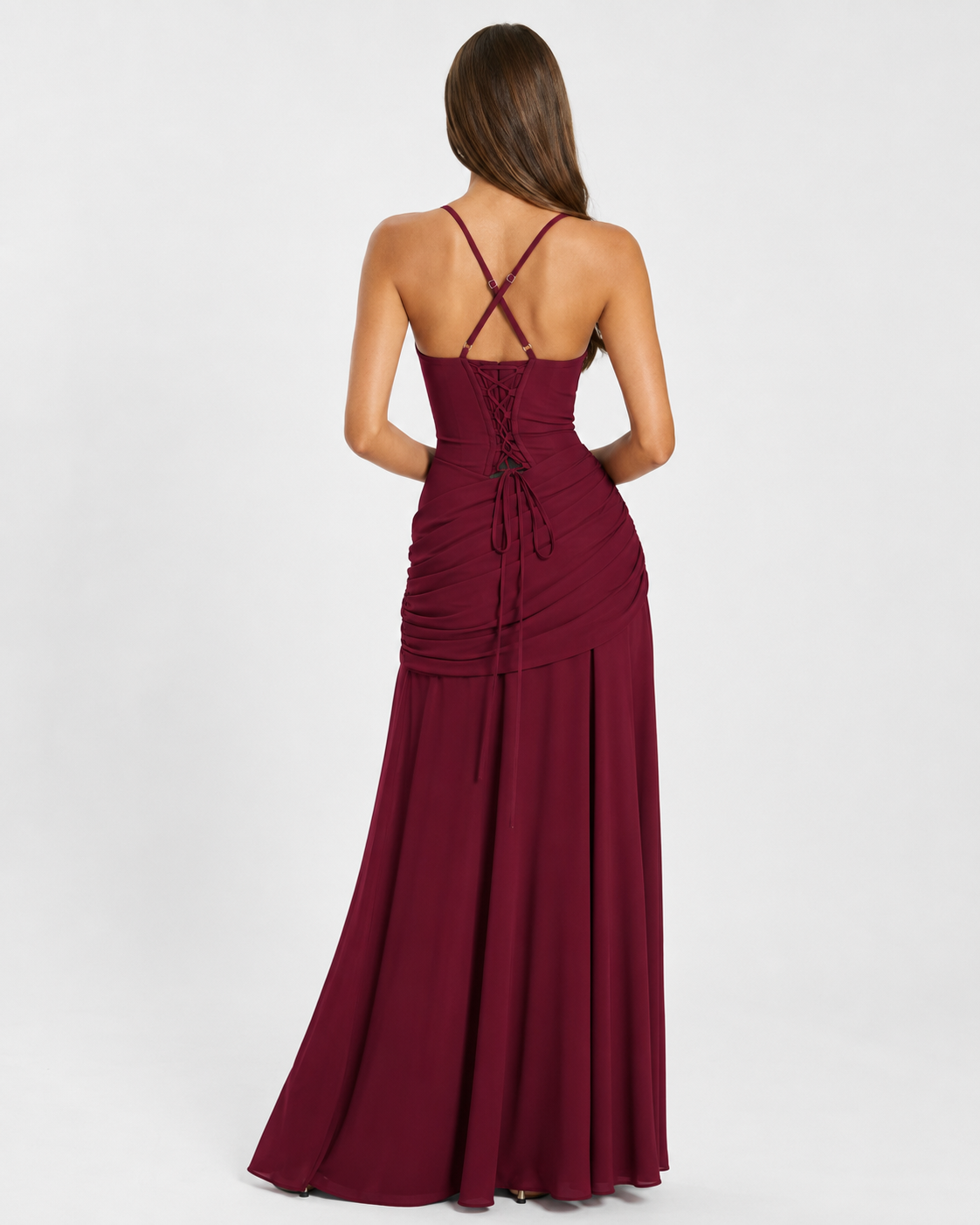 Reina | Maxivestido con Escote Cuadrado Fruncido