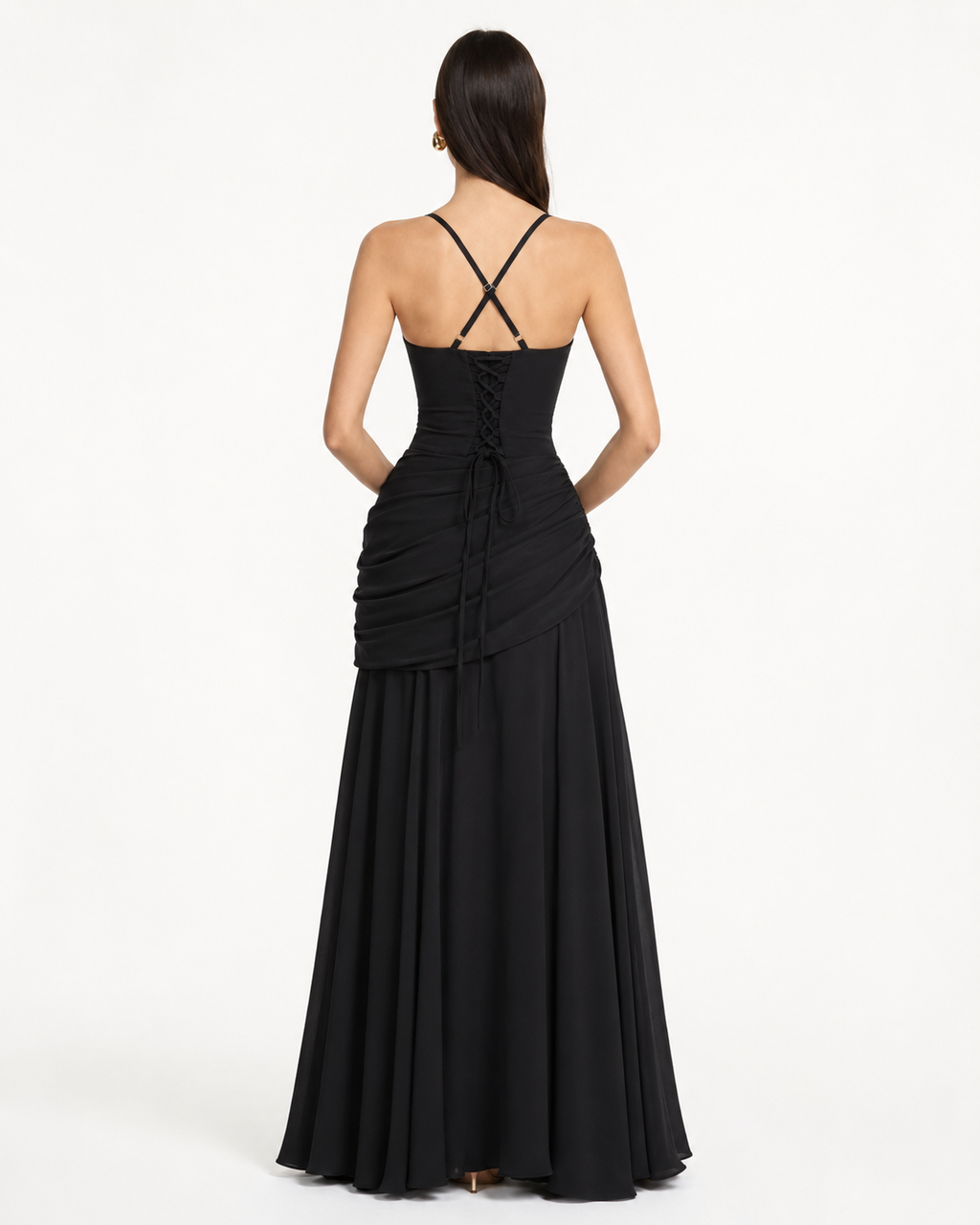 Reina | Maxivestido con Escote Cuadrado Fruncido