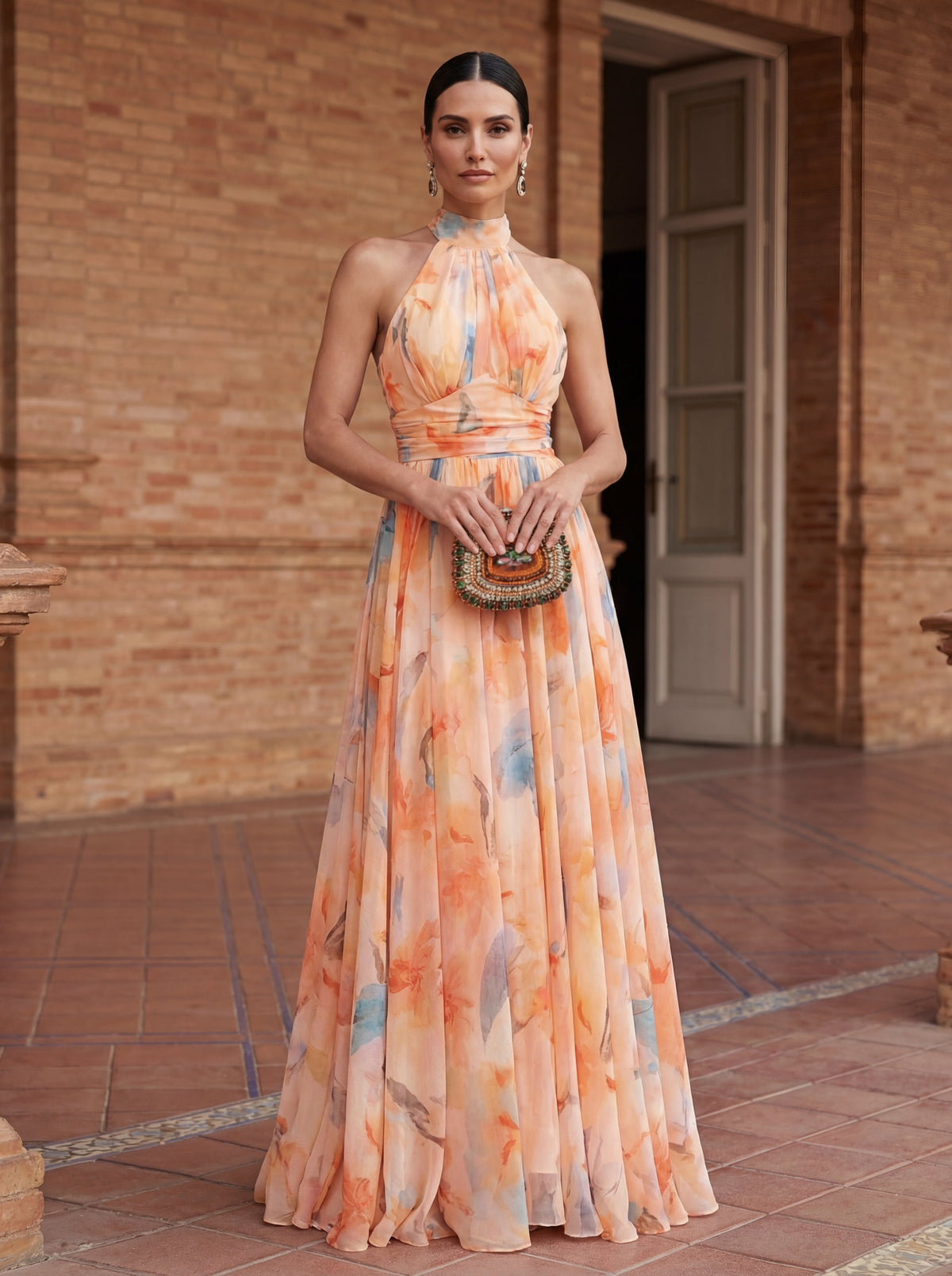 Aurora | Vestido con cuello halter
