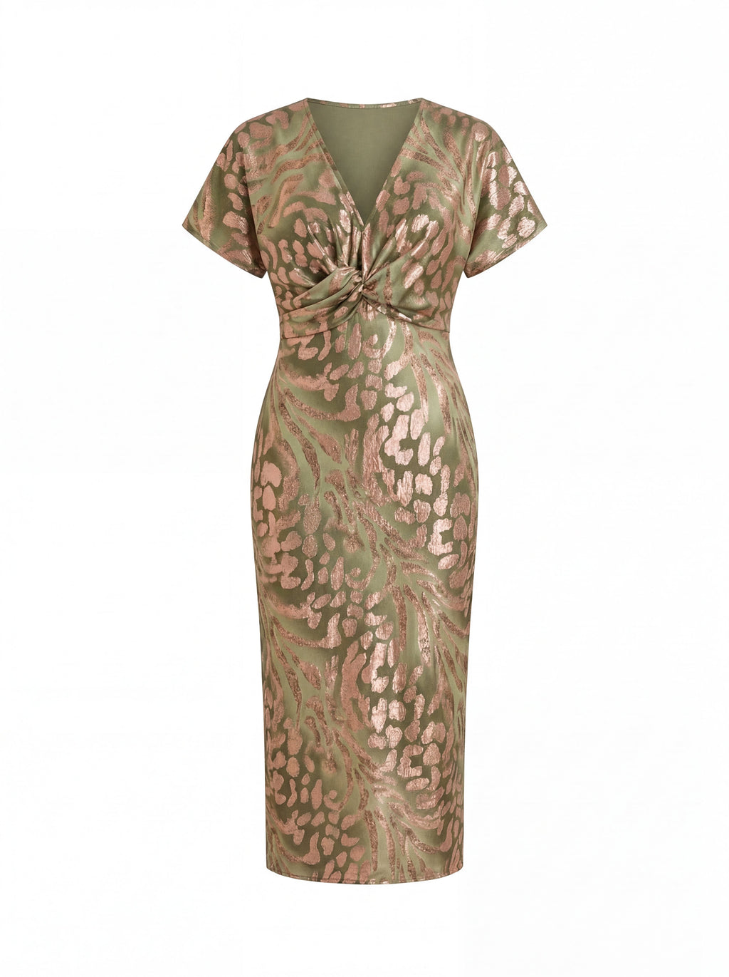 Antonella | Elegante vestido midi en cobre