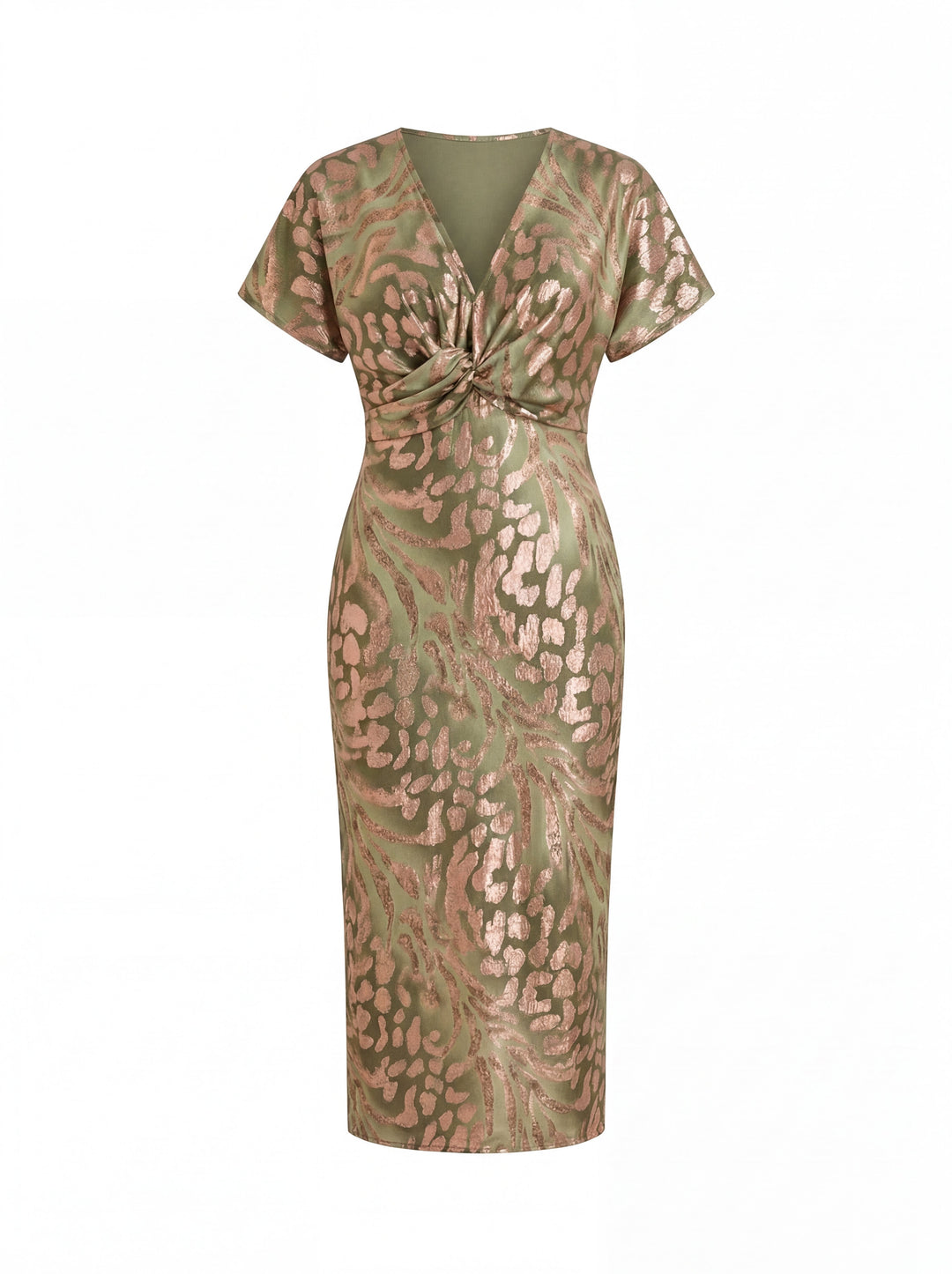 Antonella | Elegante vestido midi en cobre
