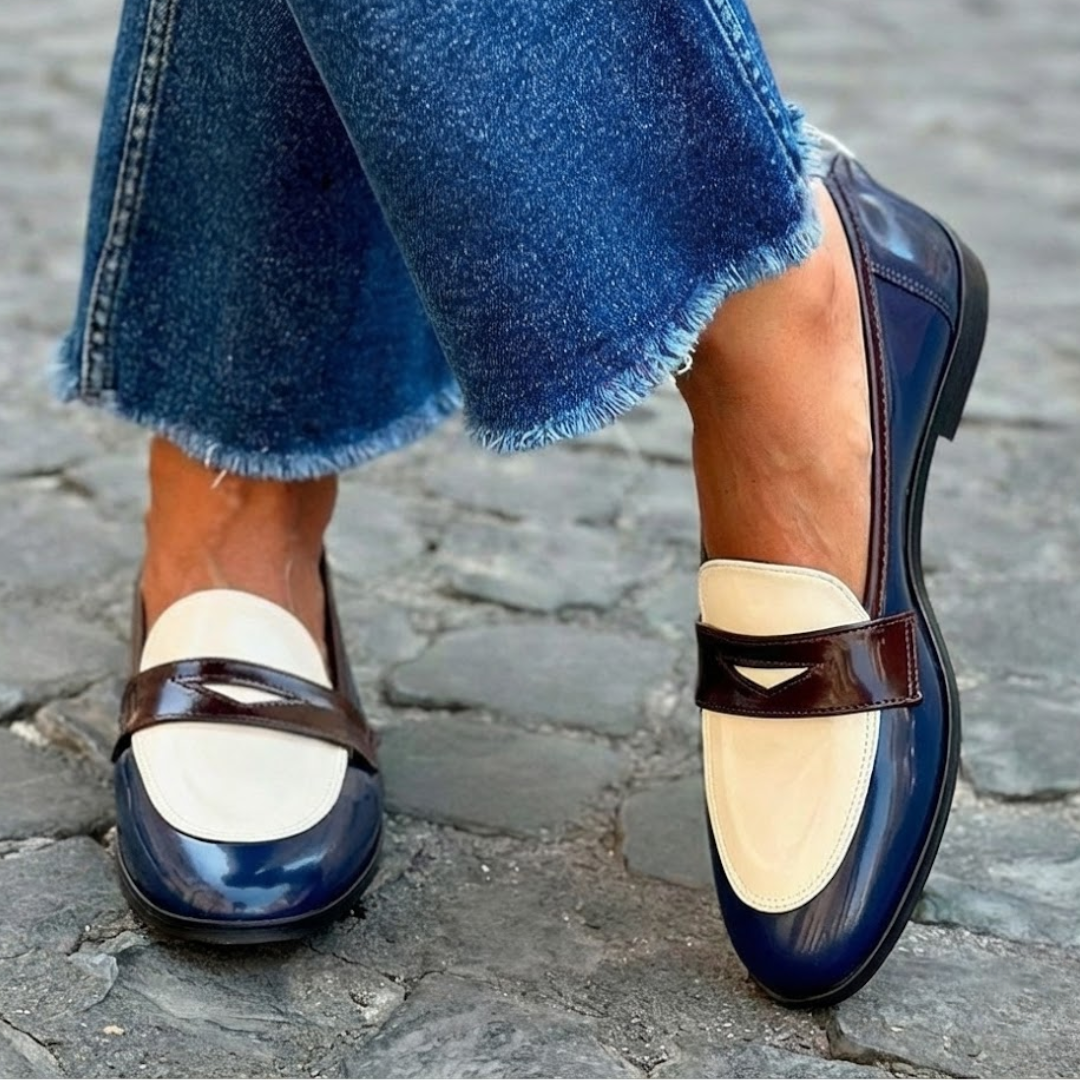 Claudia™ | Mocasines con Contraste