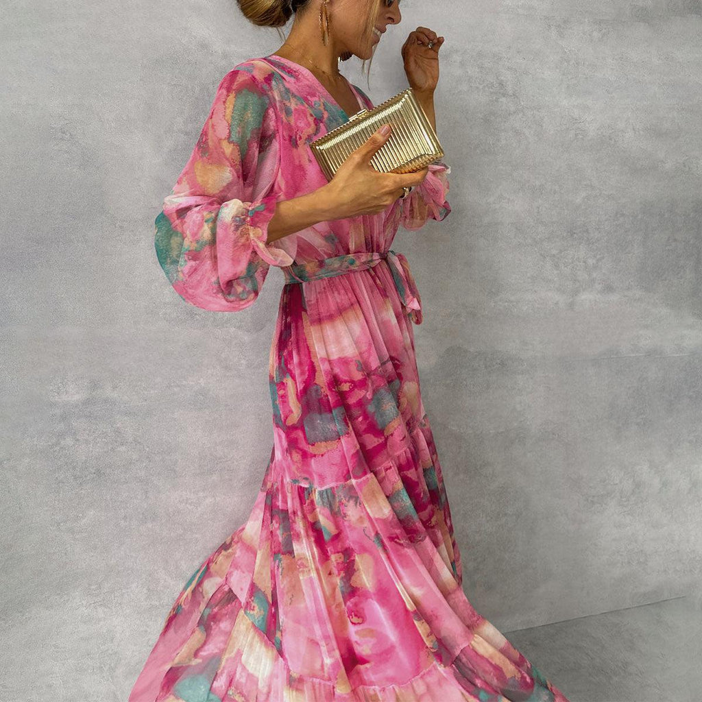Isabel | Vestido cruzado con estampado floral
