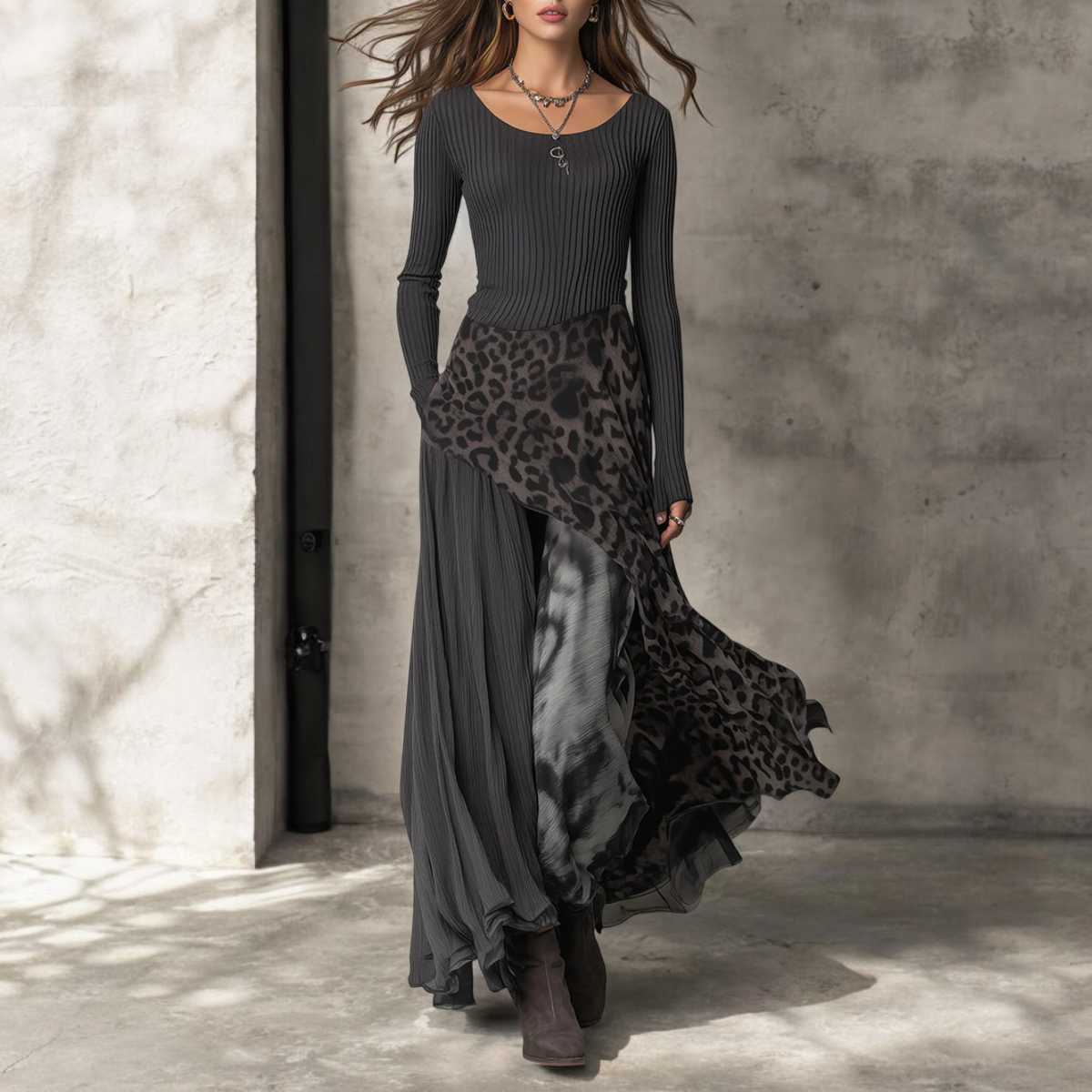 Nova™ | Vestido Largo Leopardo