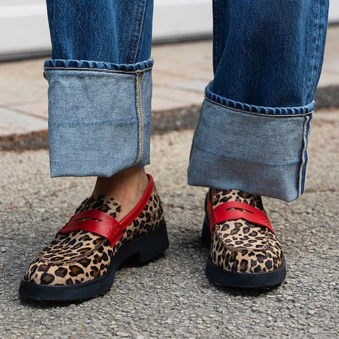 Roxie - Mocasines con estampado animal