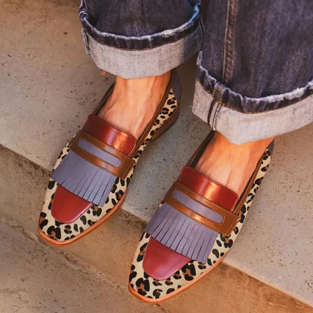 Zelda - mocasín elegante con estampado de leopardo