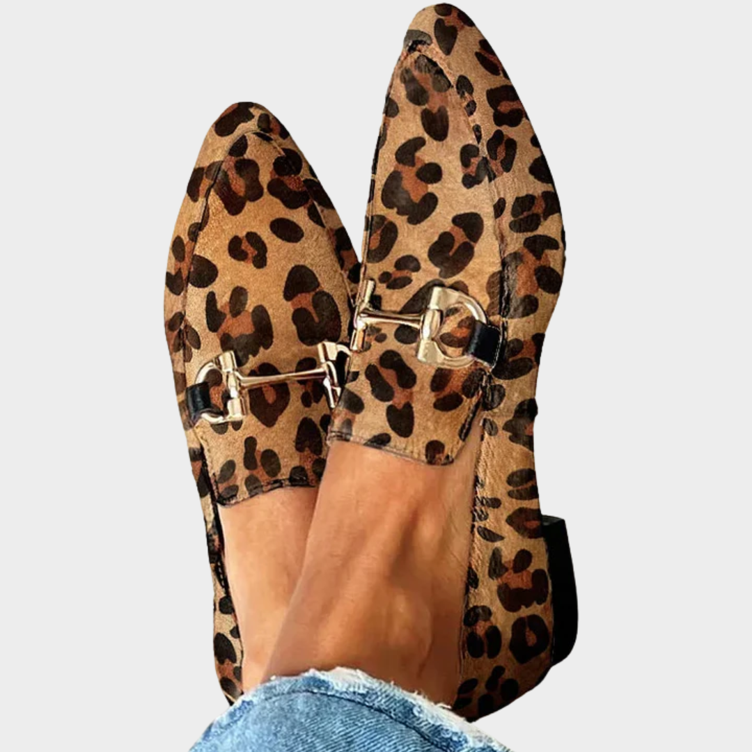 Gia - Mocasines Elegantes de leopardo