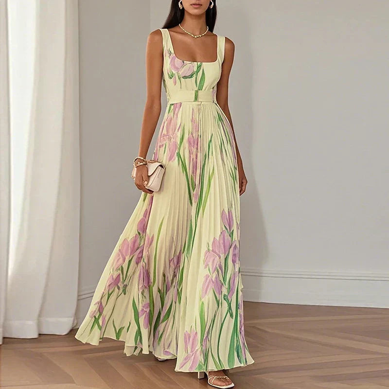 Oriah | Vestido Maxilargo Floral en Corte A
