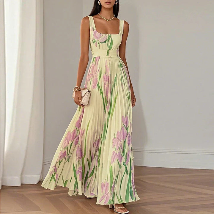 Oriah | Vestido Maxilargo Floral en Corte A