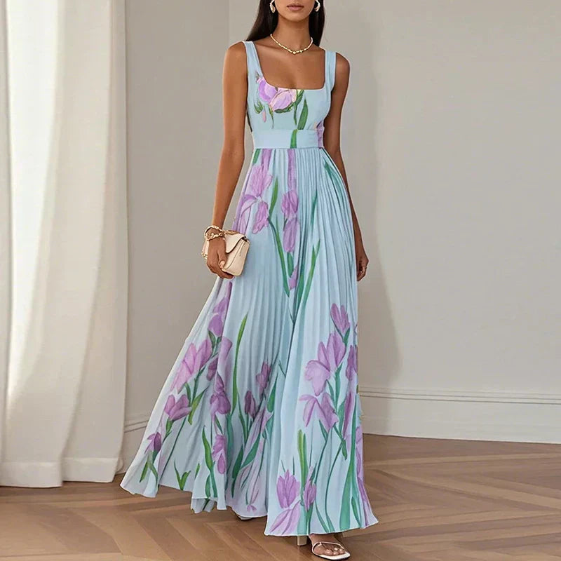 Oriah | Vestido Maxilargo Floral en Corte A