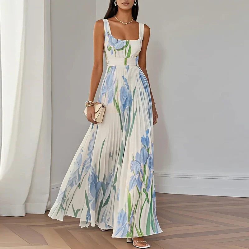 Oriah | Vestido Maxilargo Floral en Corte A