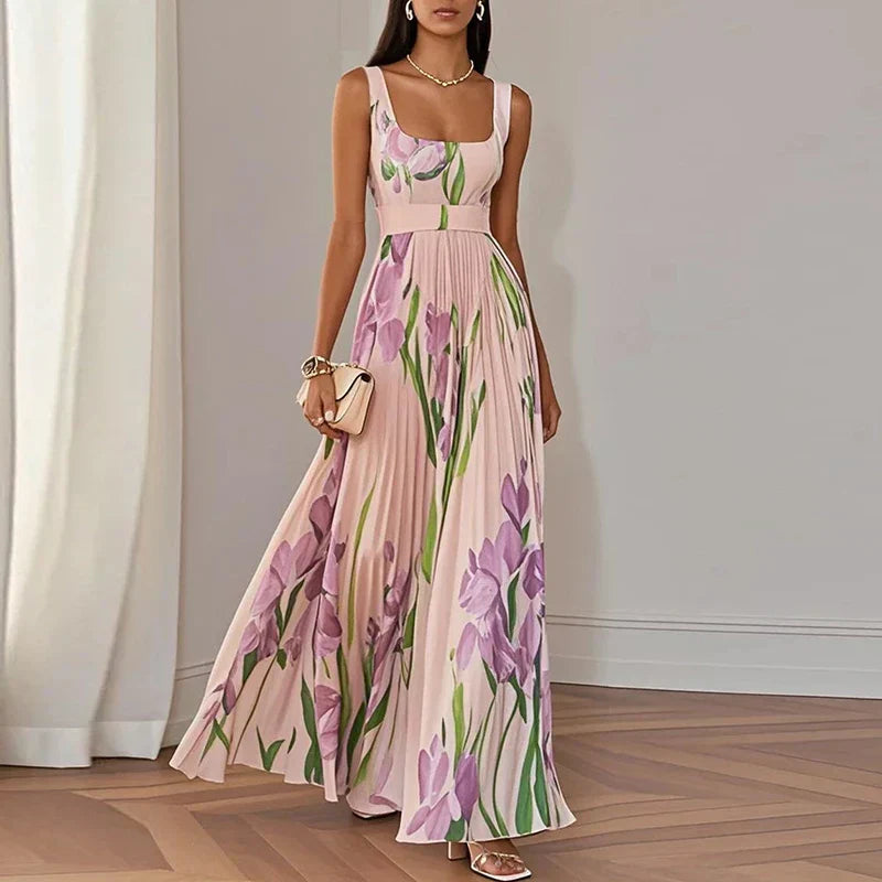 Oriah | Vestido Maxilargo Floral en Corte A