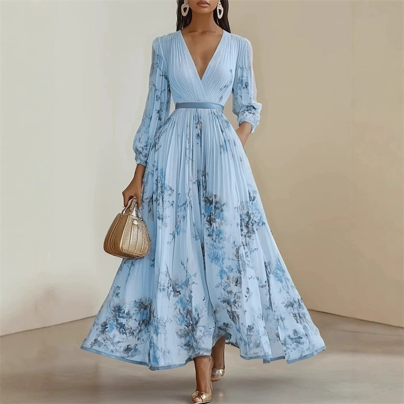 Lola - Elegante Vestido Maxi de Manga Larga