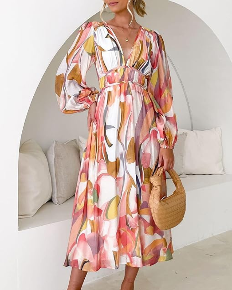 Celine | Vestido femenino con estampado de flores