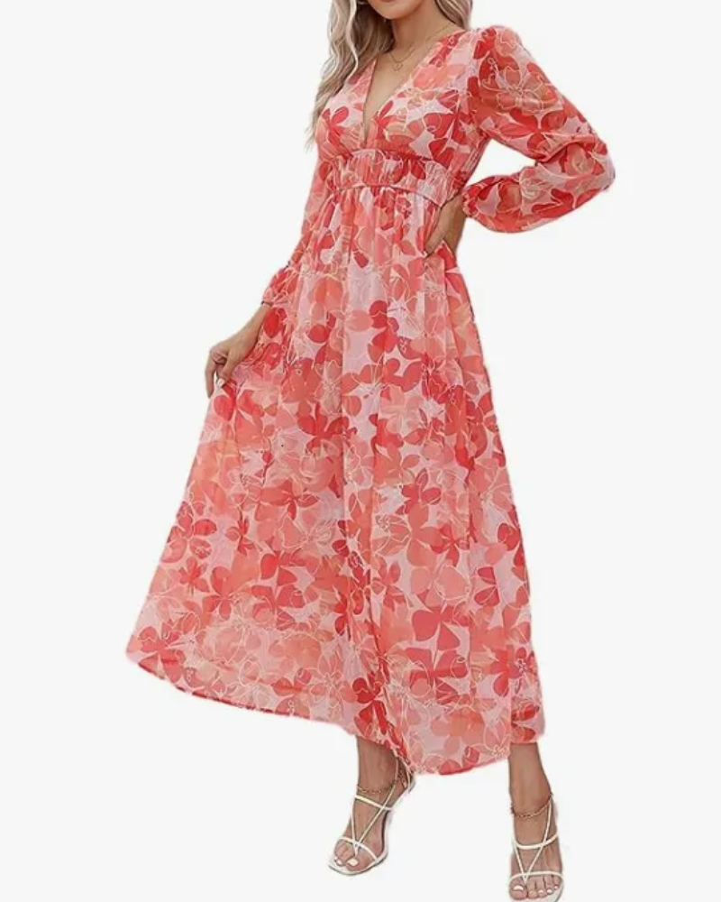 Celine | Vestido femenino con estampado de flores