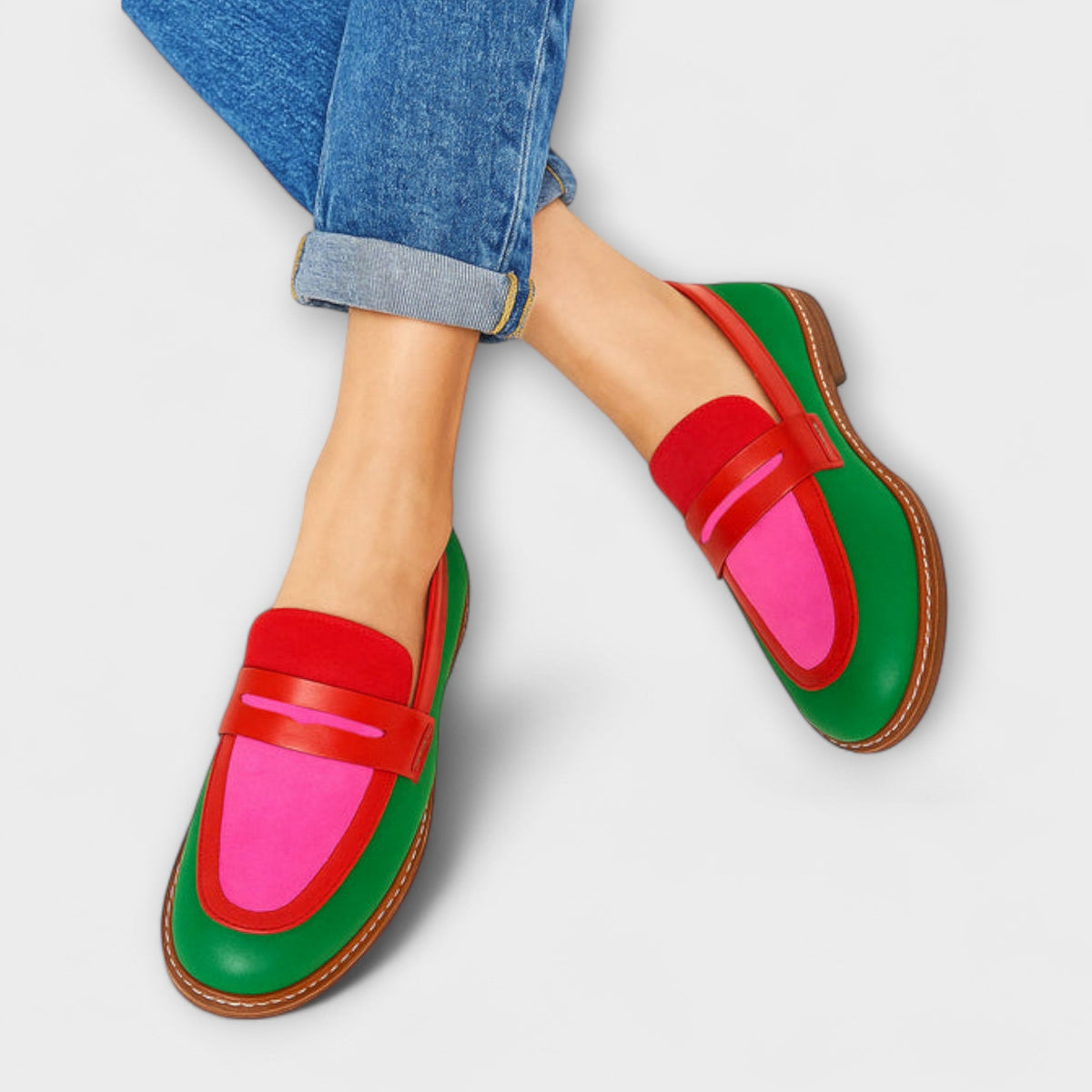 Nyla™ | Mocasines casuales con contraste