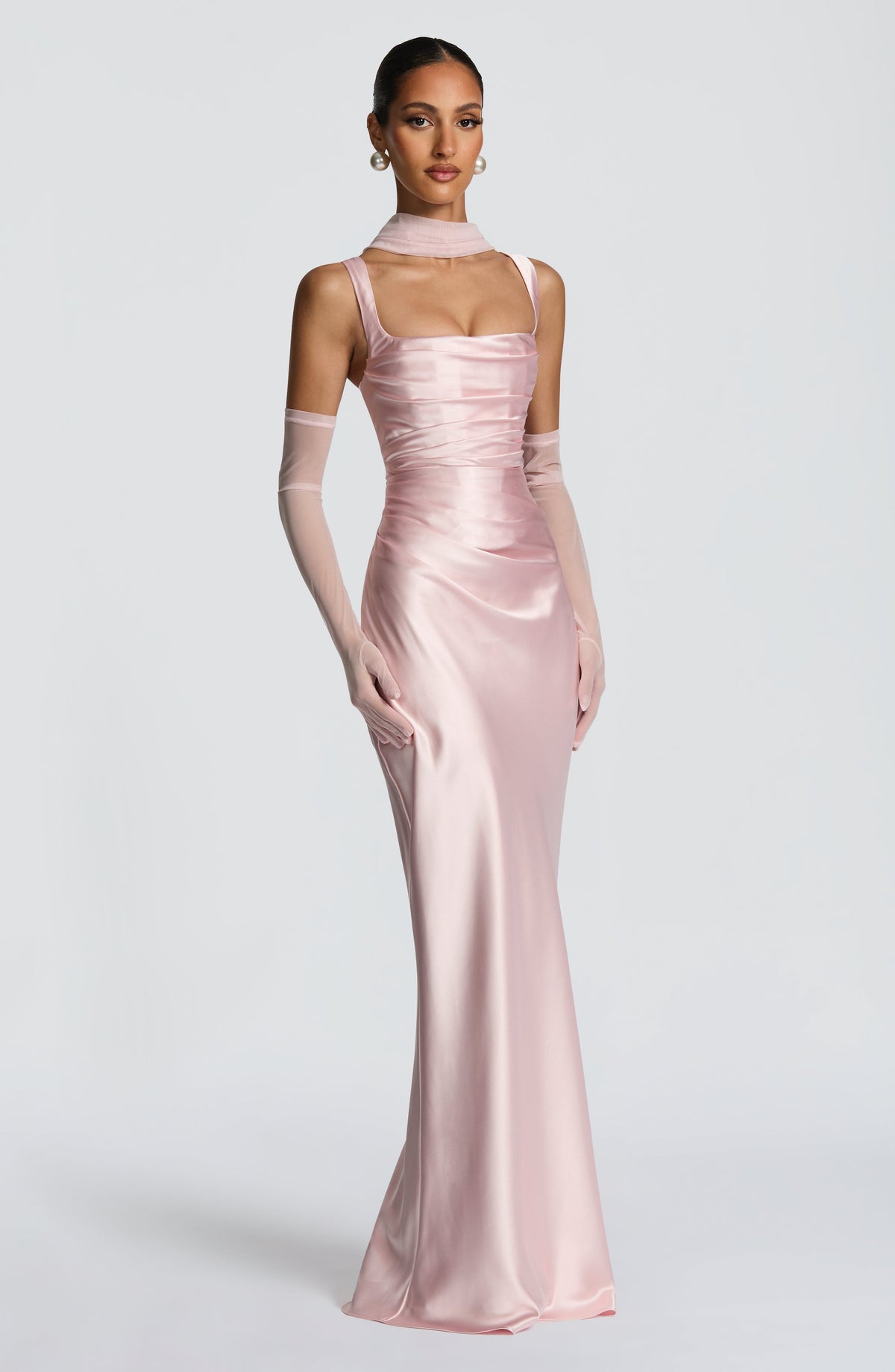 Vestido Naeti ™ - Elegancia satinada con estructura refinada
