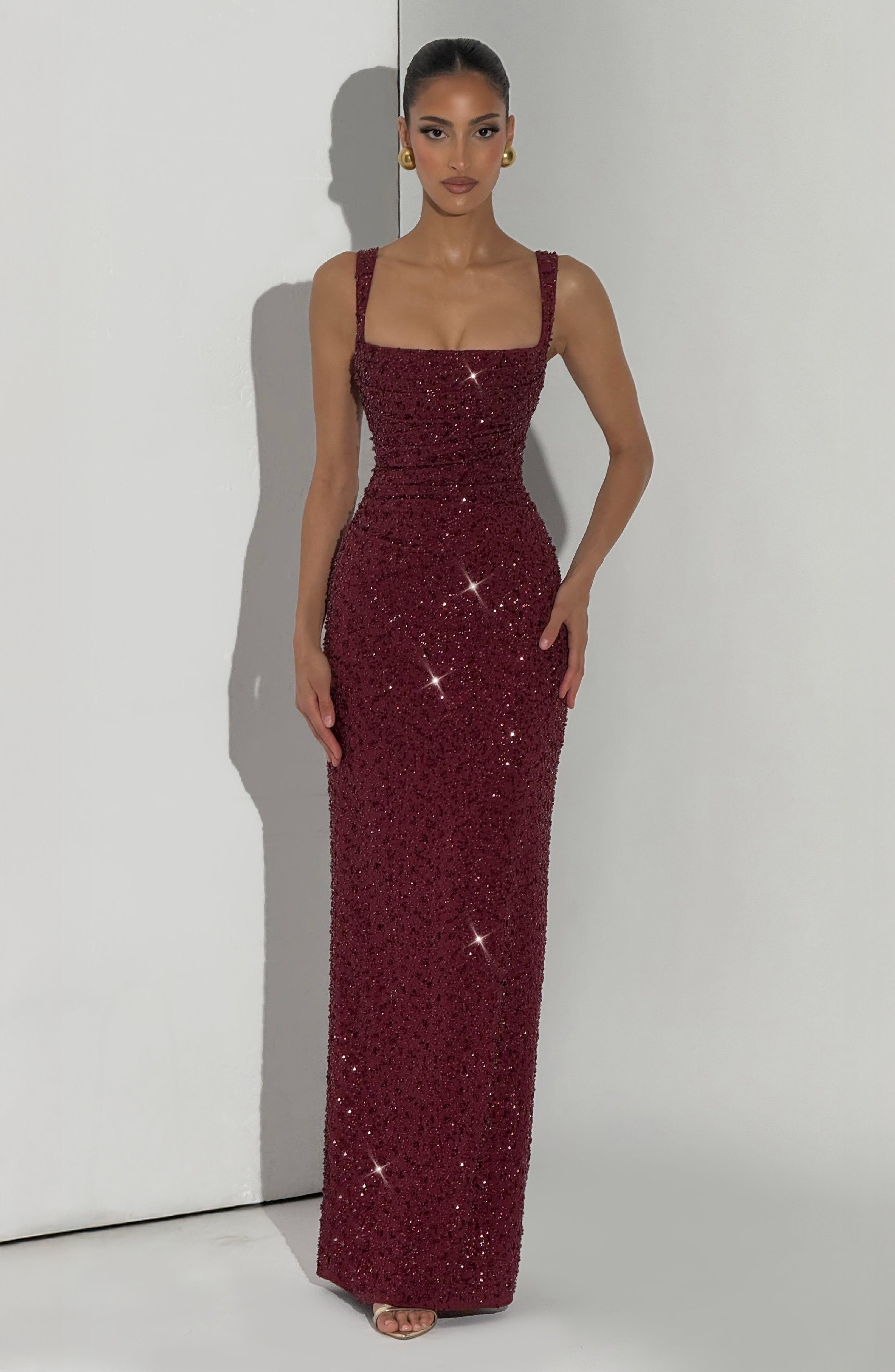 Rosa | Maxivestido con Escote Cuadrado