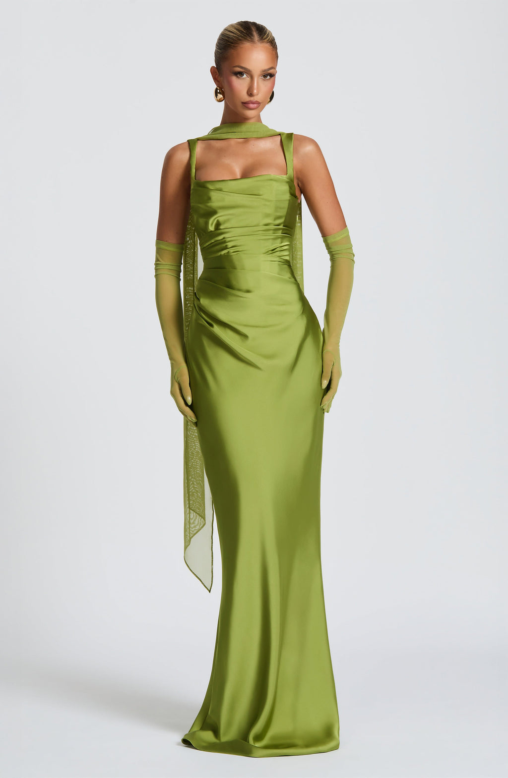 Vestido Naeti ™ - Elegancia satinada con estructura refinada
