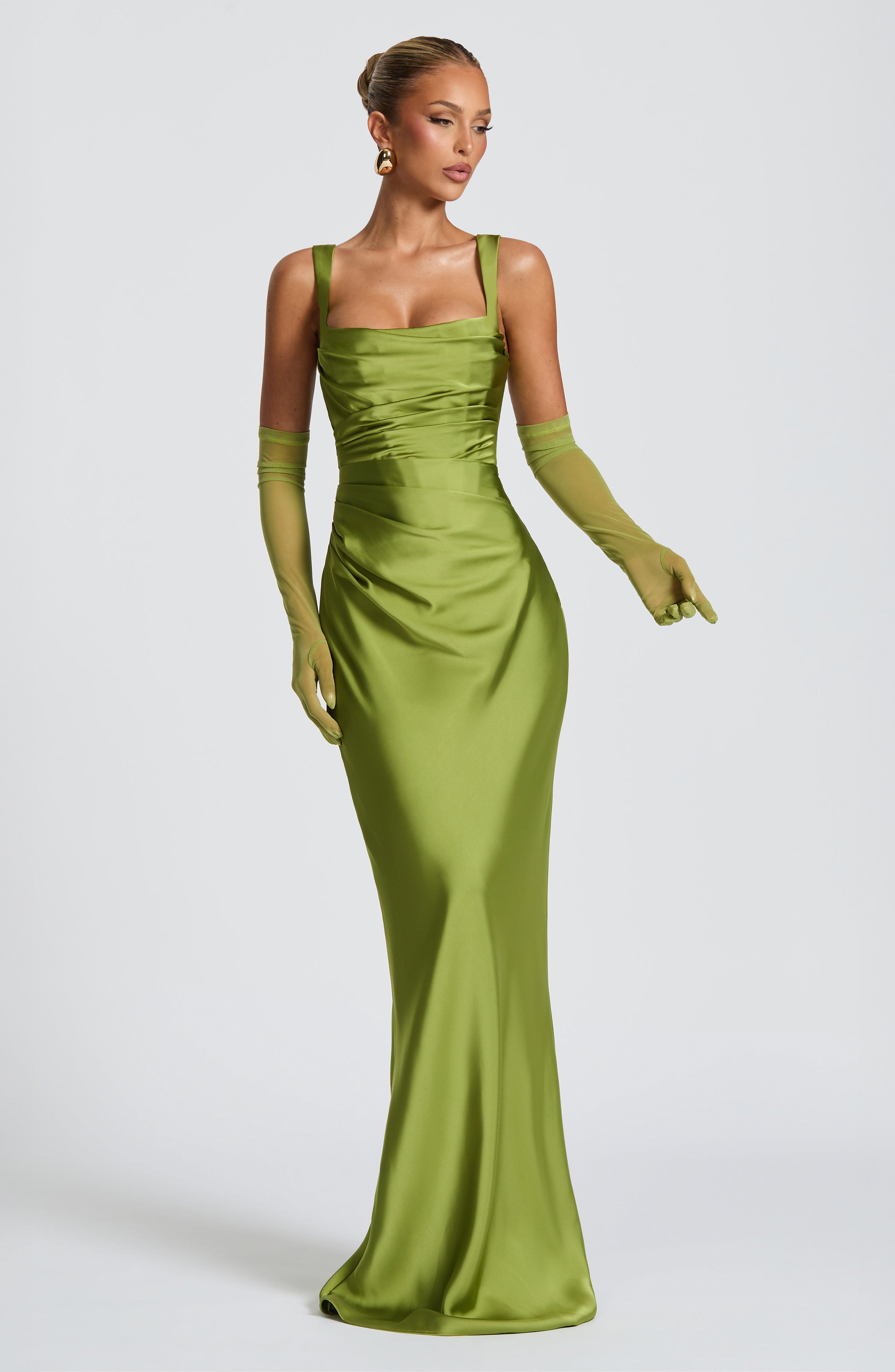 Vestido Naeti ™ - Elegancia satinada con estructura refinada