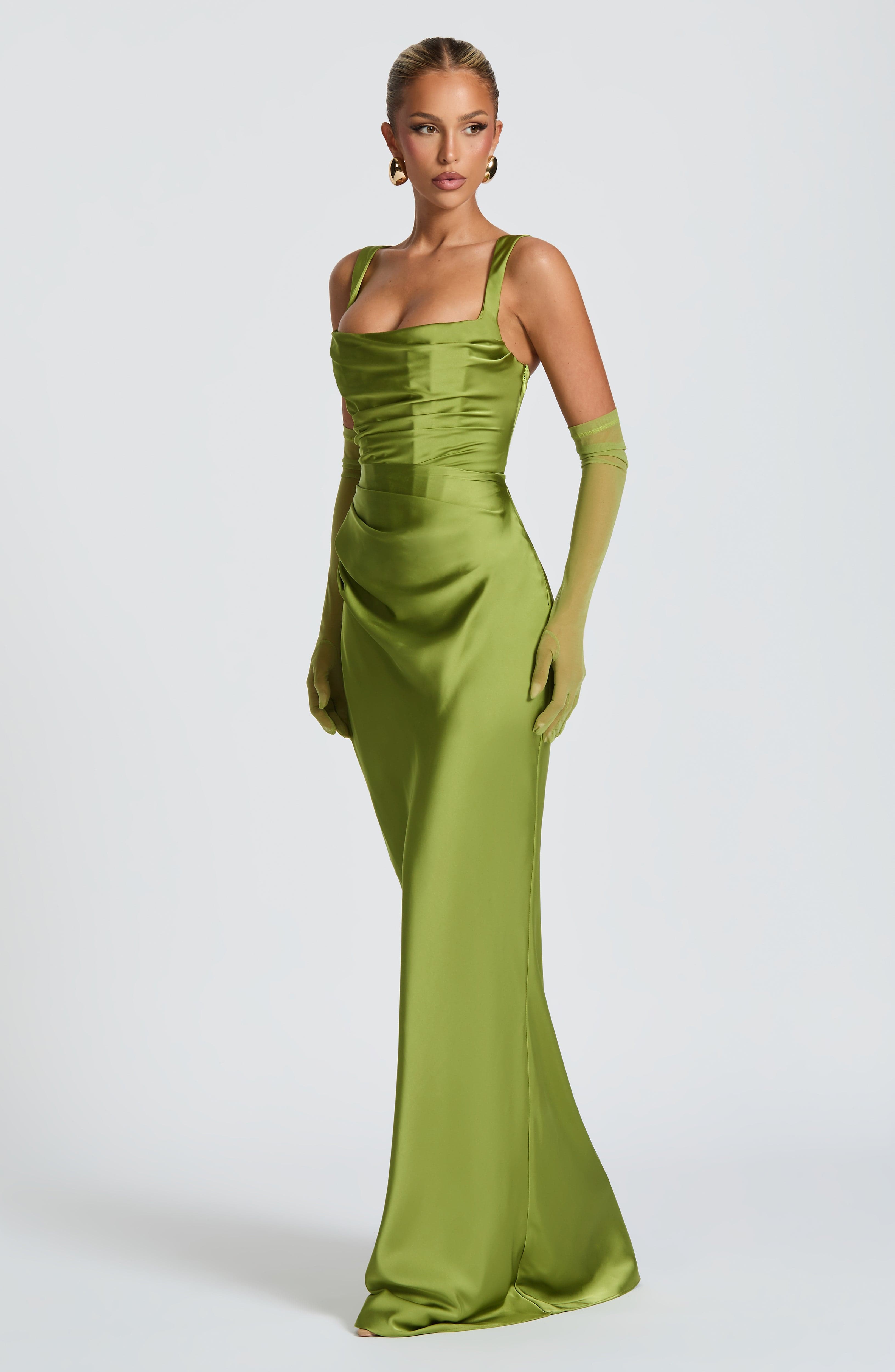 Vestido Naeti ™ - Elegancia satinada con estructura refinada