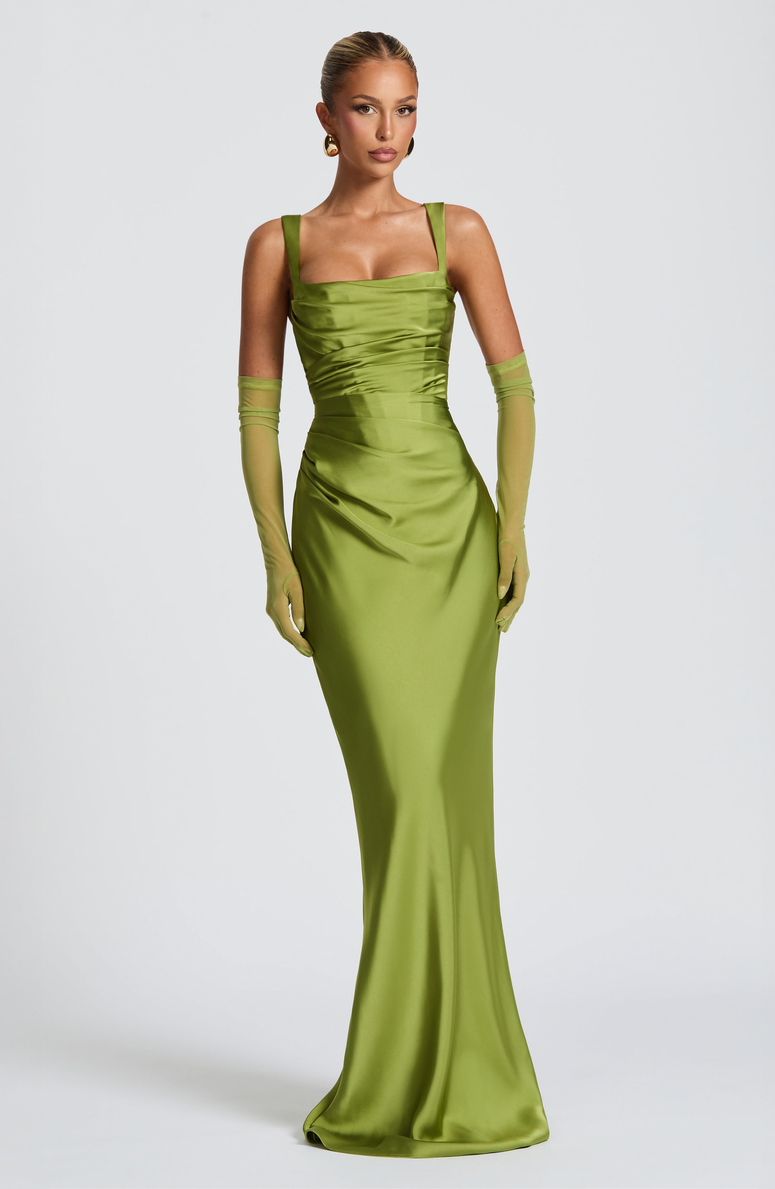 Vestido Naeti ™ - Elegancia satinada con estructura refinada