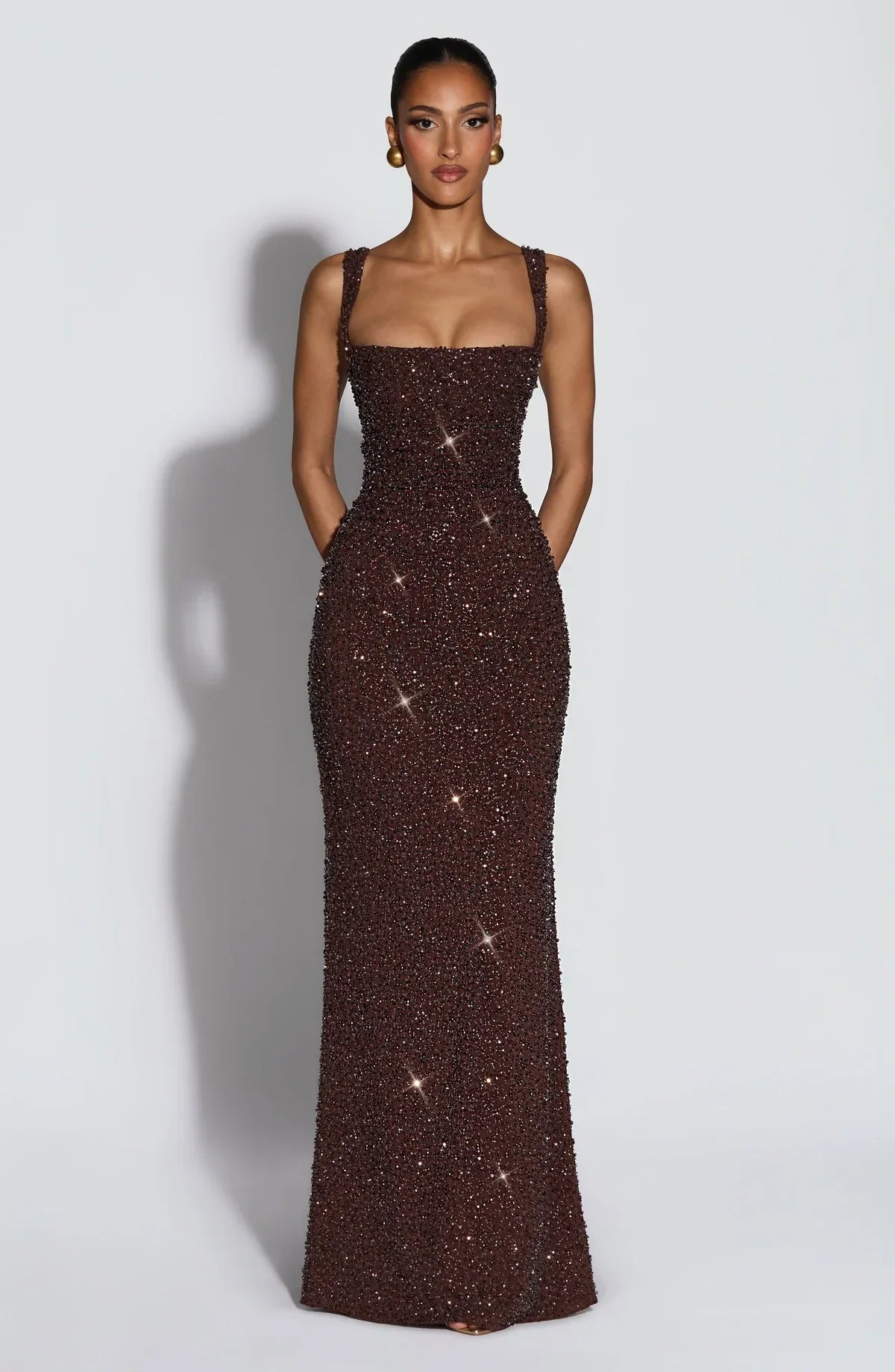 Rosa | Maxivestido con Escote Cuadrado