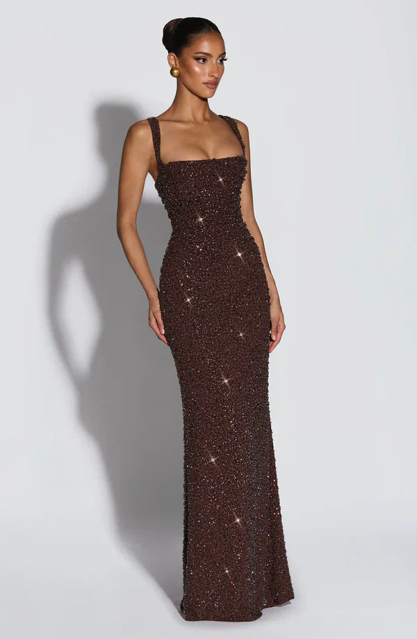 Rosa | Maxivestido con Escote Cuadrado