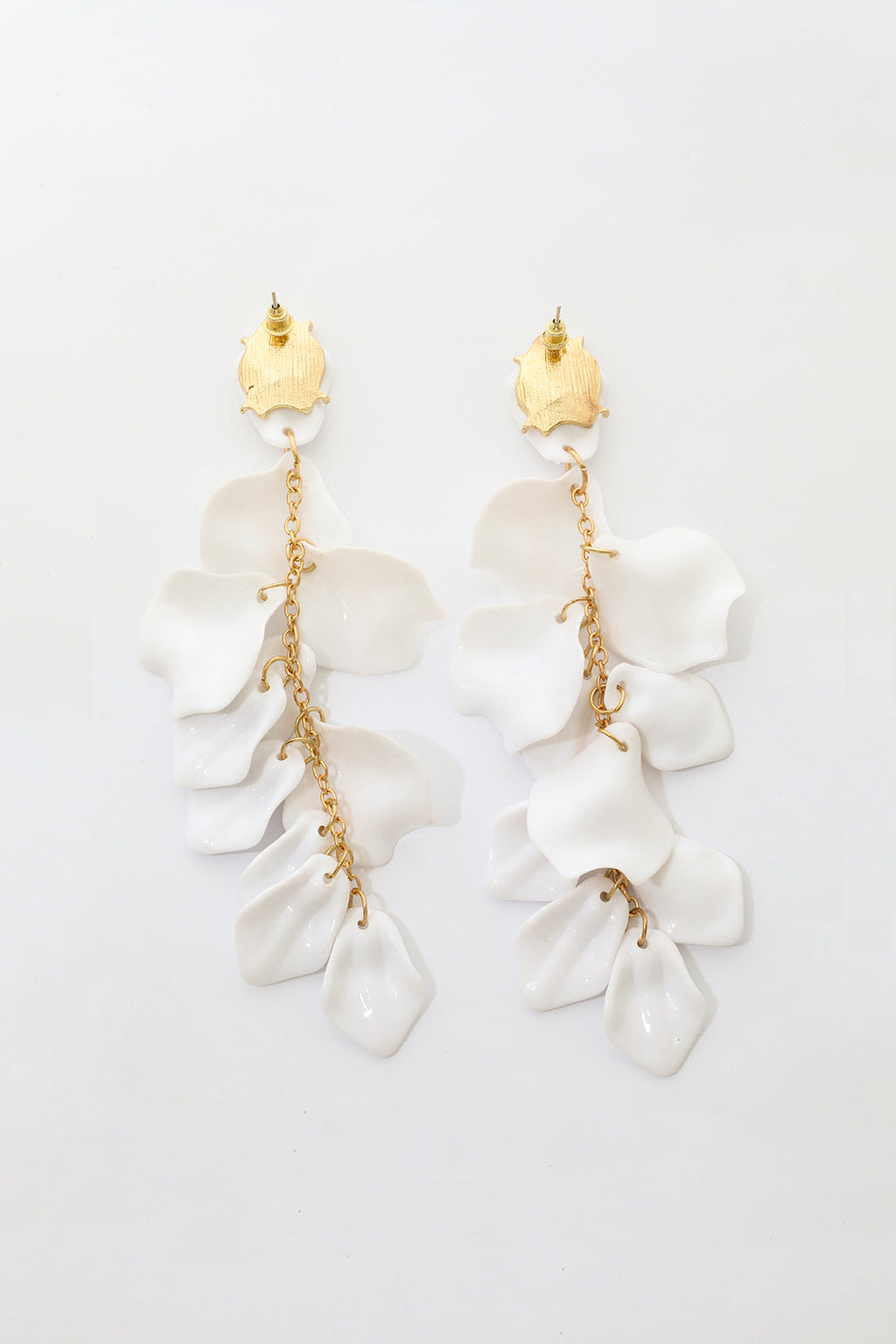 Pendientes de Gotas de Pétalos de Orquídea