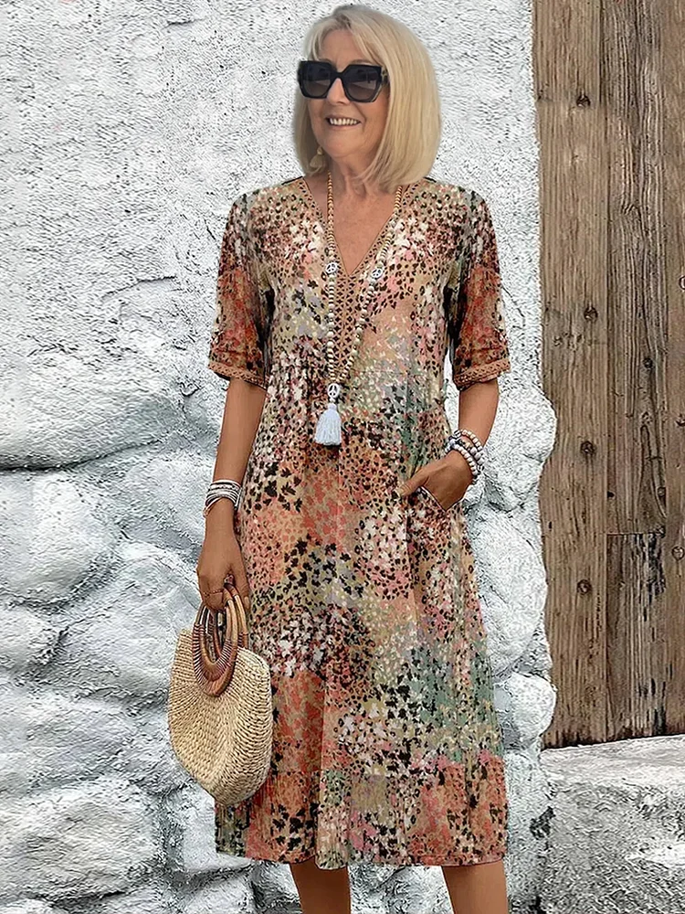 Camille | Vestido de flores brillantes
